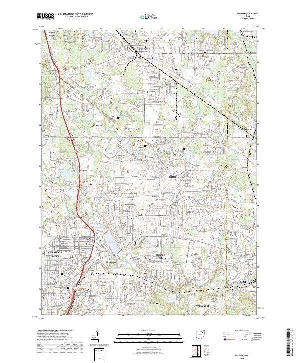 Hudson topographic map thumbnail