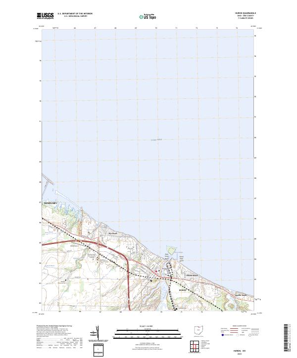 Huron topographic map thumbnail