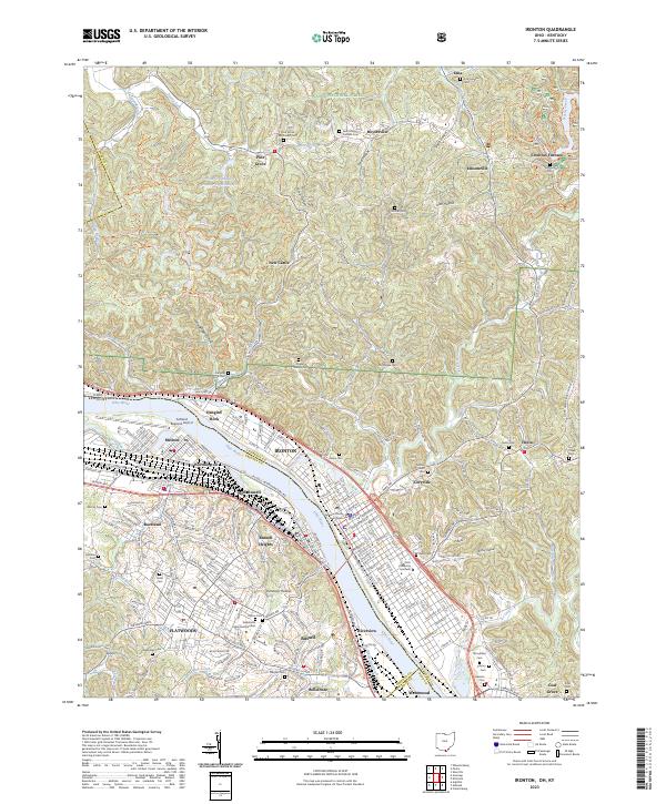 Ironton topographic map thumbnail