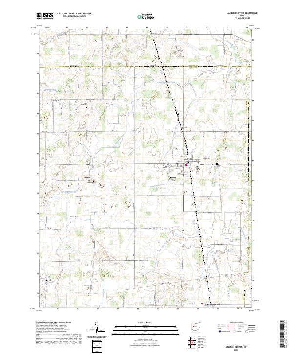 Jackson Center topographic map thumbnail