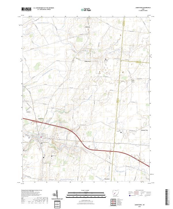 Jamestown topographic map thumbnail