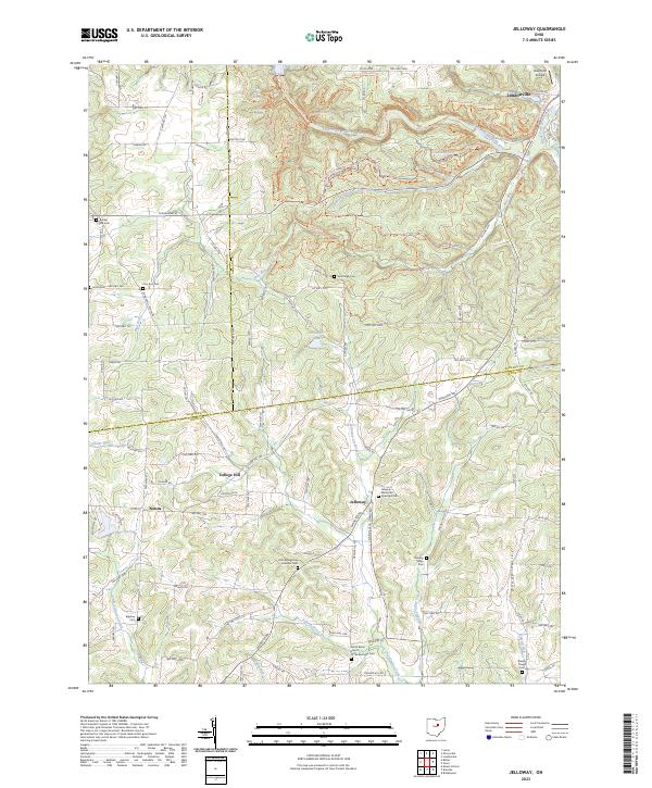 Jelloway topographic map thumbnail