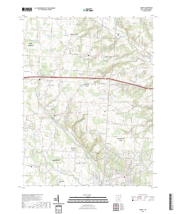 Jersey topographic map thumbnail