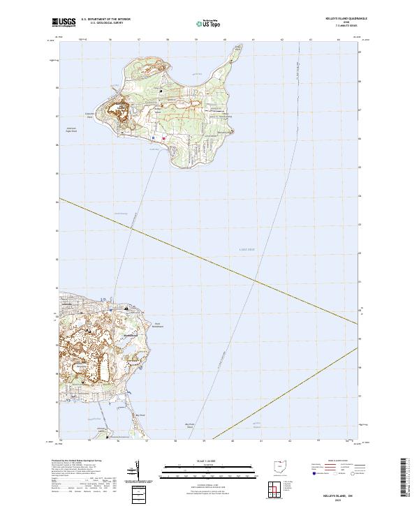 Kelleys Island topographic map thumbnail