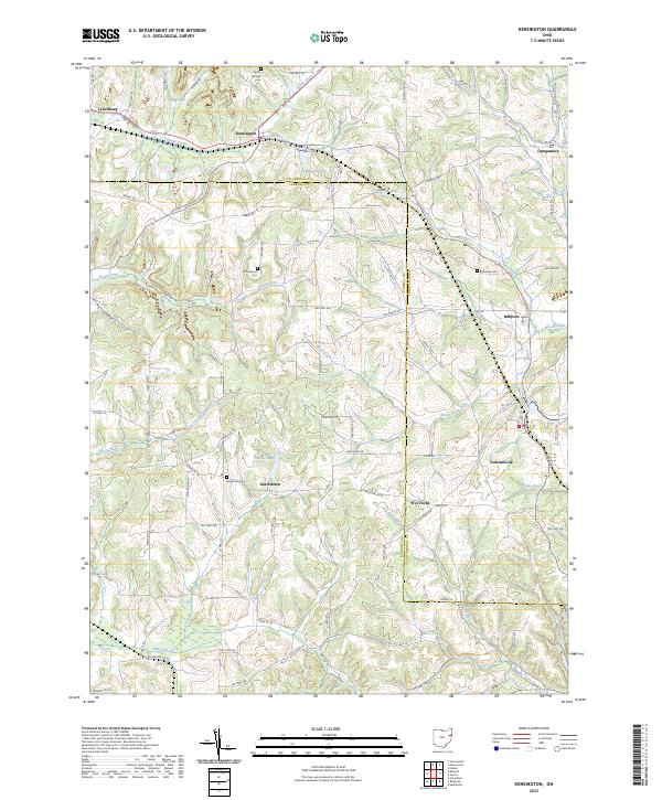 Kensington topographic map thumbnail