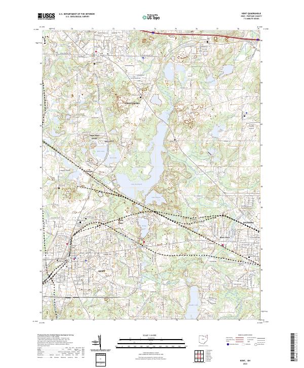 Kent topographic map thumbnail