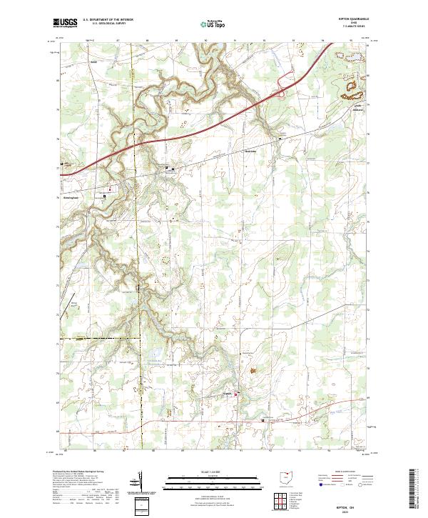 Kipton topographic map thumbnail