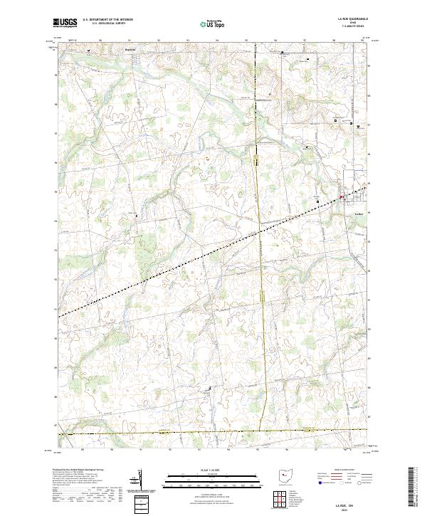 La Rue topographic map thumbnail