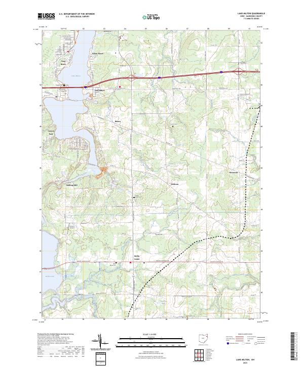 Lake Milton topographic map thumbnail
