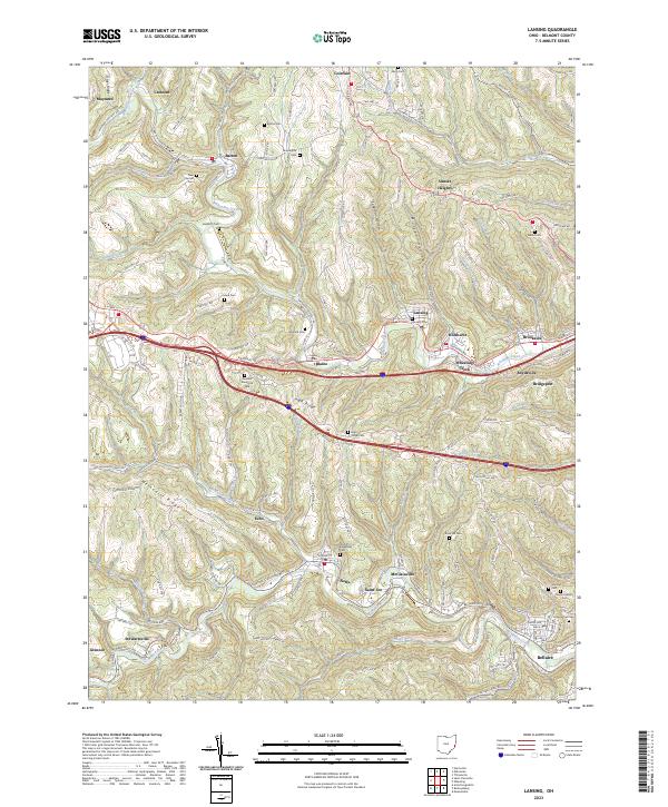 Lansing topographic map thumbnail