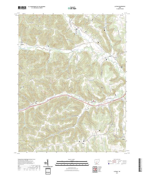 Latham topographic map thumbnail