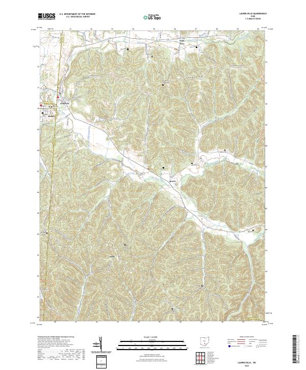 Laurelville topographic map thumbnail