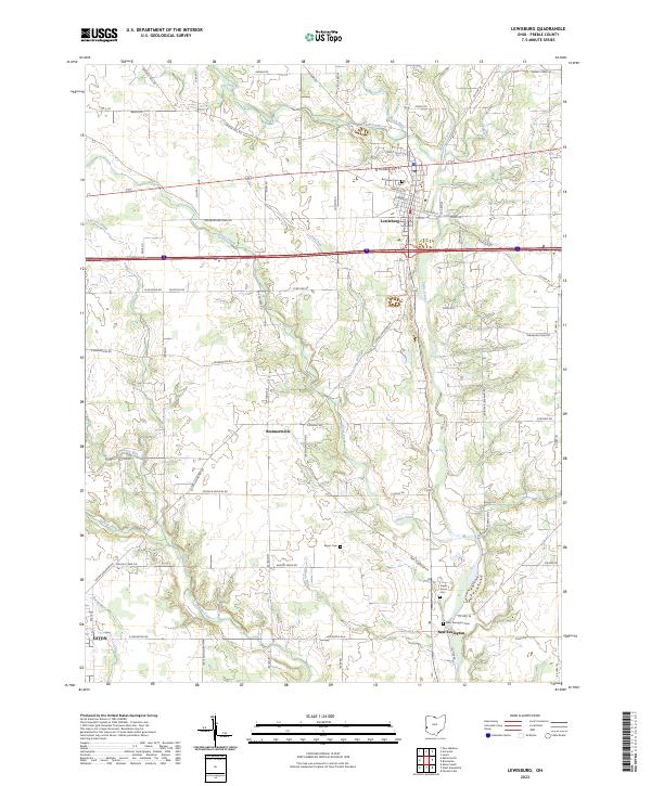 Lewisburg topographic map thumbnail