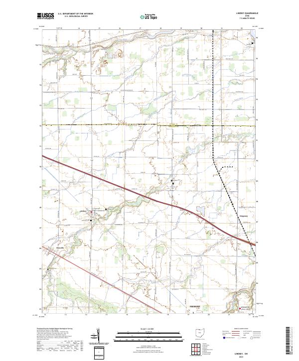 Lindsey topographic map thumbnail