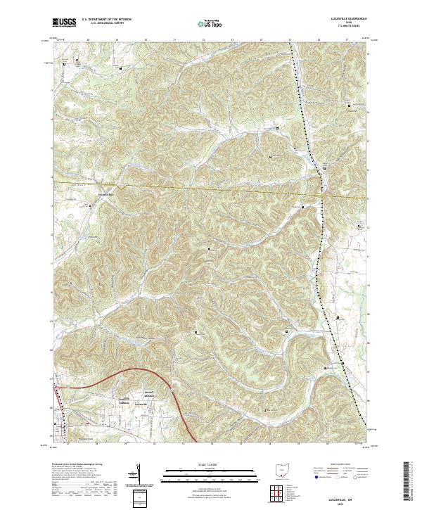 Lucasville topographic map thumbnail