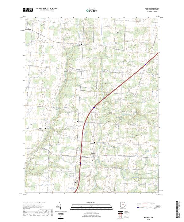Marengo topographic map thumbnail
