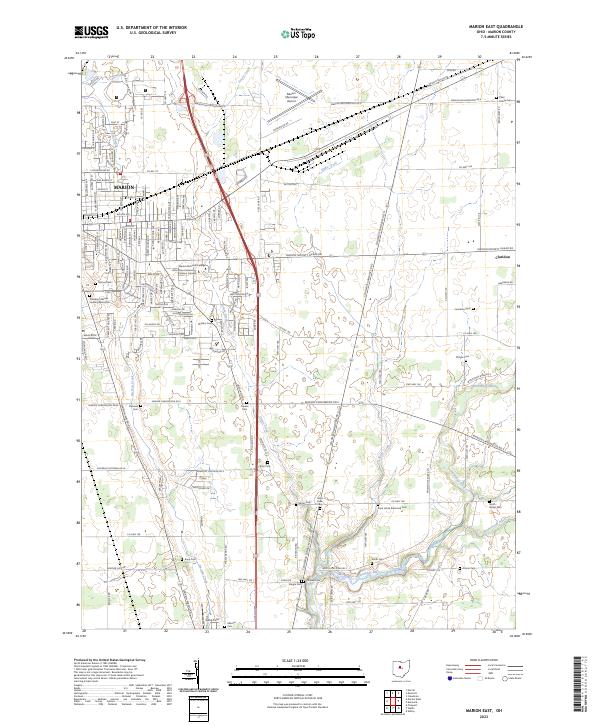 Marion East topographic map thumbnail