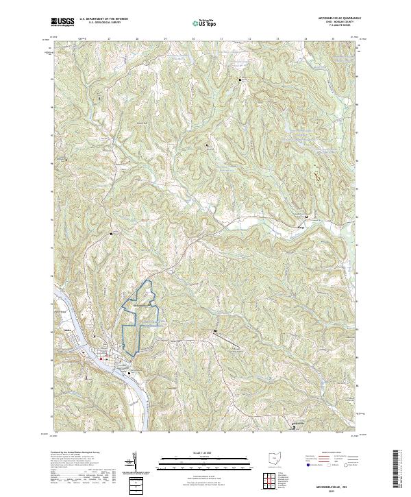 McConnelsville topographic map thumbnail