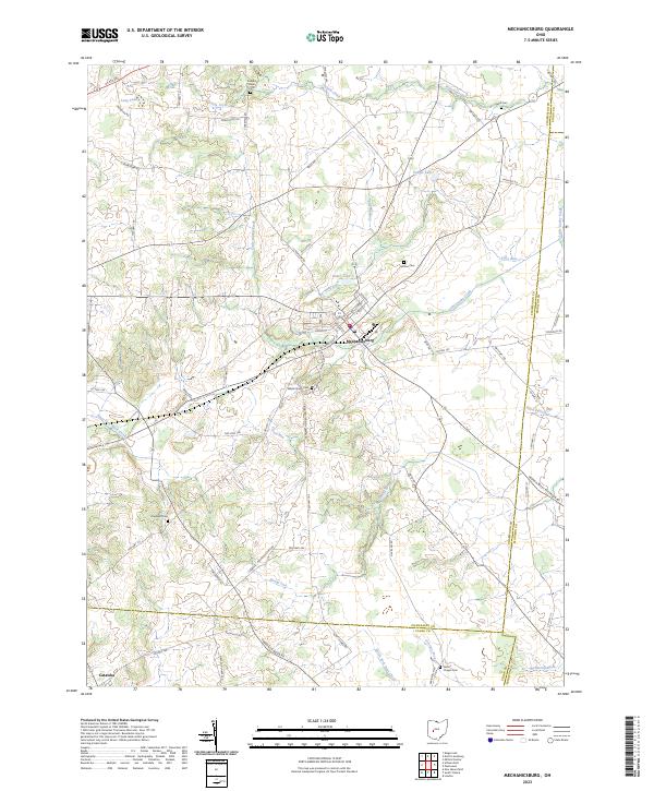 Mechanicsburg topographic map thumbnail