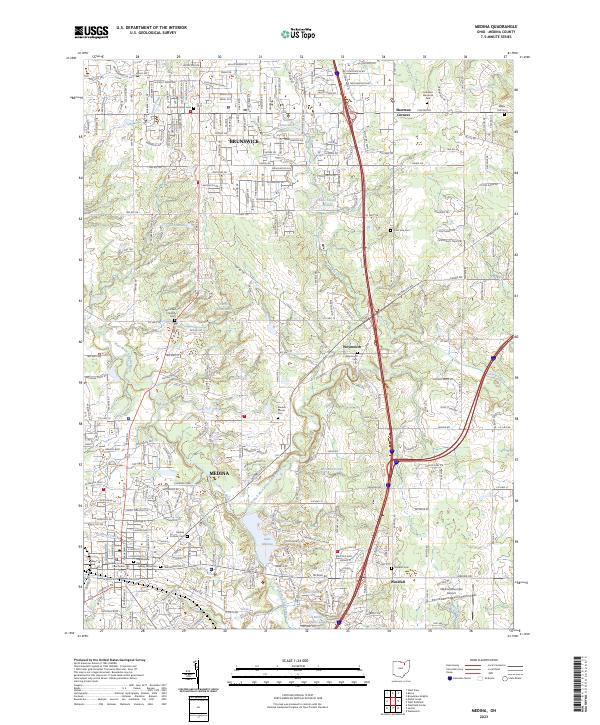 Medina topographic map thumbnail