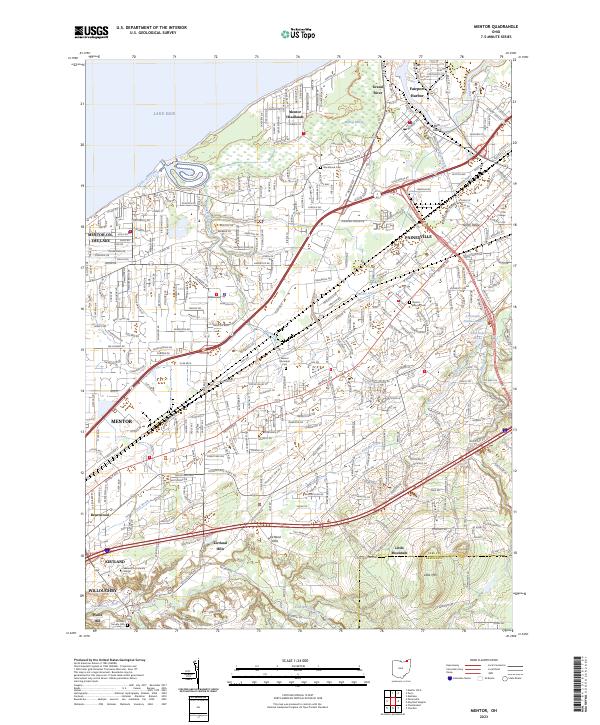 Mentor topographic map thumbnail