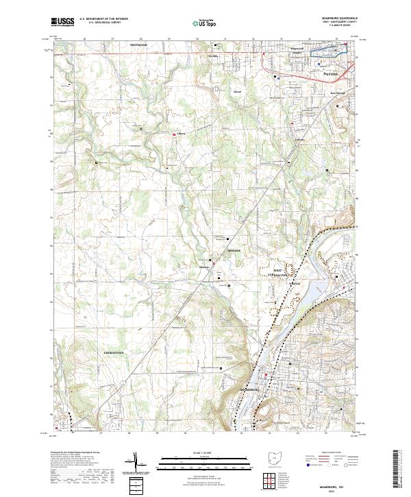 Miamisburg topographic map thumbnail