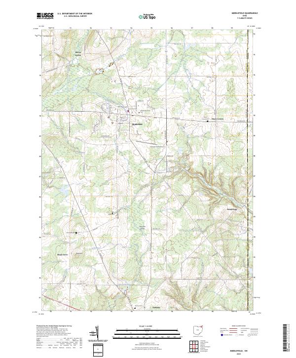 Middlefield topographic map thumbnail