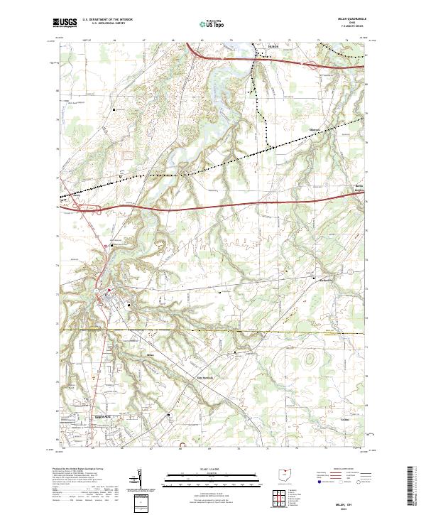 Milan topographic map thumbnail