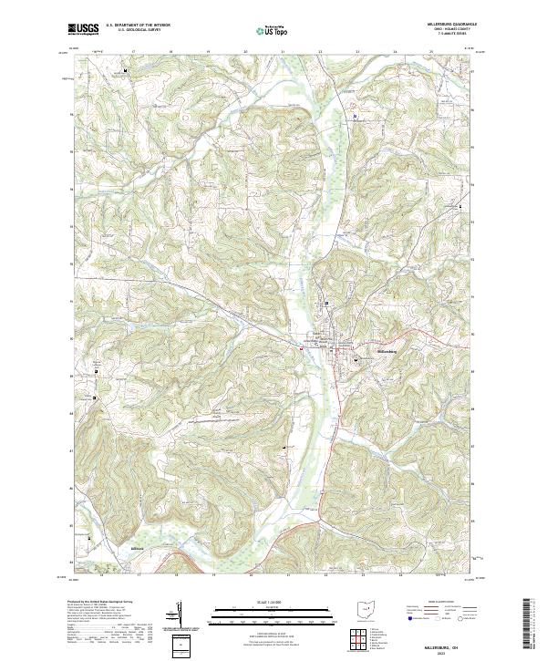Millersburg topographic map thumbnail