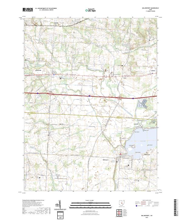 Millersport topographic map thumbnail