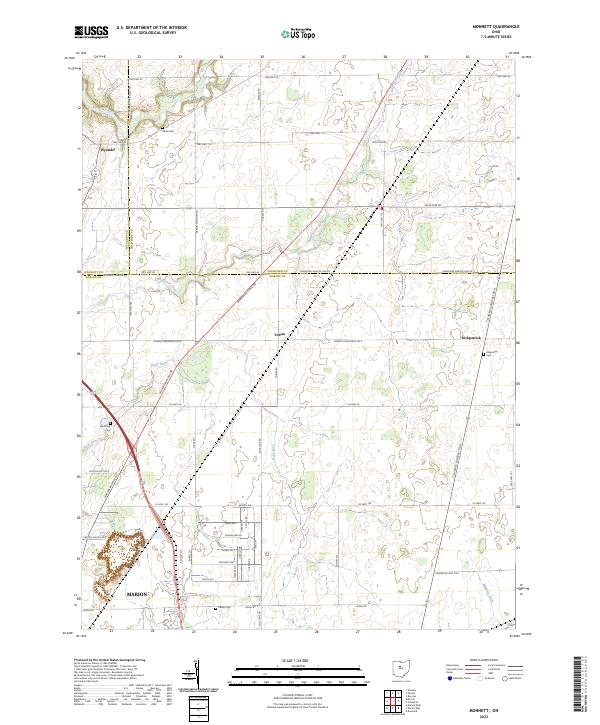 Monnett topographic map thumbnail