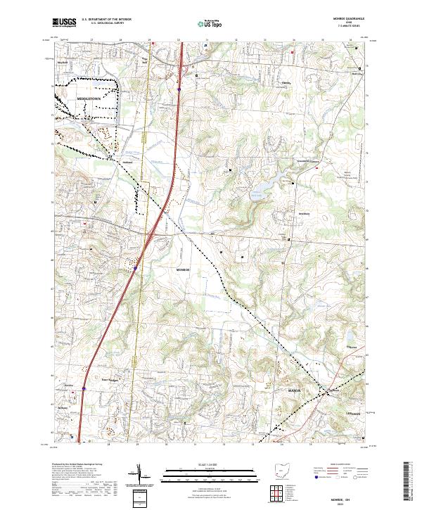 Monroe topographic map thumbnail