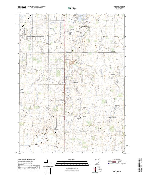 Montezuma topographic map thumbnail