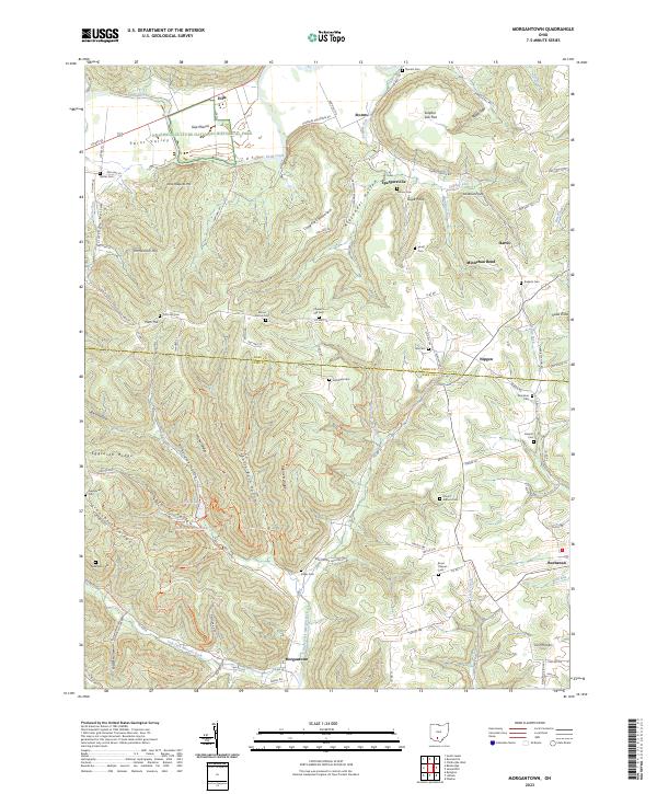 Morgantown topographic map thumbnail