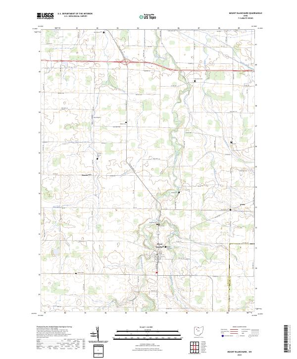 Mount Blanchard topographic map thumbnail
