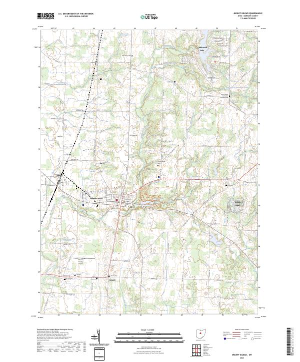 Mount Gilead topographic map thumbnail