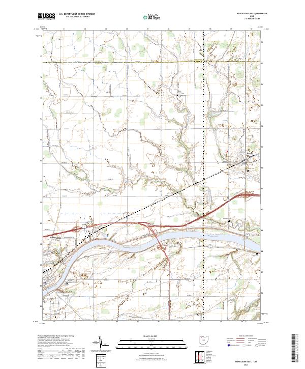 Napoleon East 2023 topographic map thumbnail