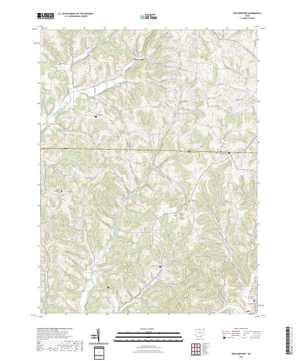 New Bedford 2023 topographic map thumbnail