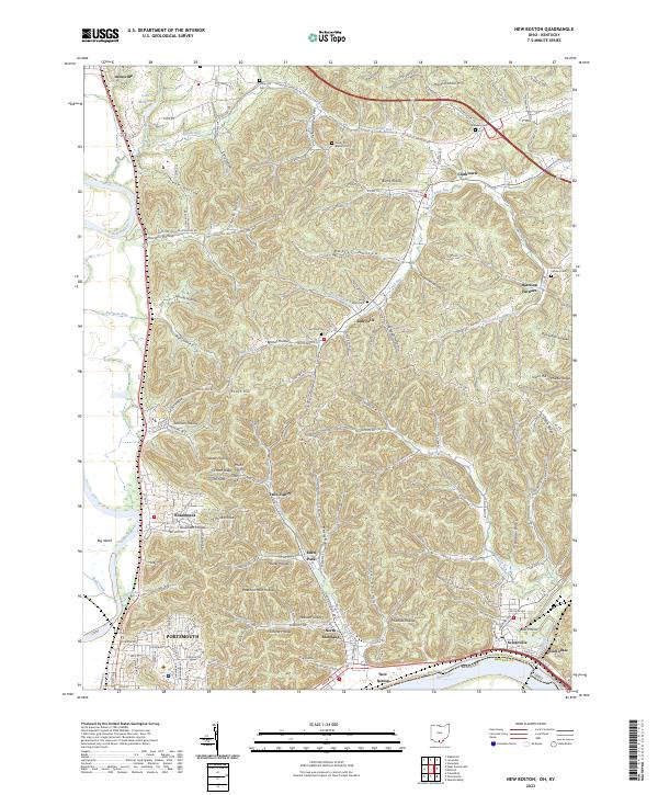 New Boston 2023 topographic map thumbnail