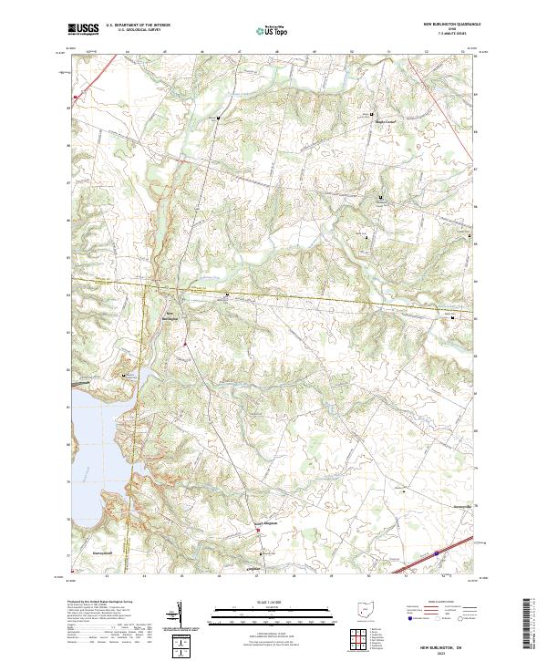 New Burlington 2023 topographic map thumbnail