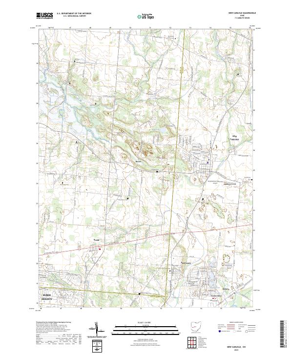 New Carlisle 2023 topographic map thumbnail
