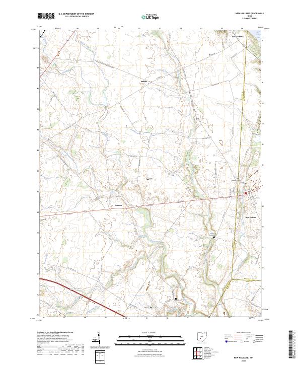 New Holland 2023 topographic map thumbnail