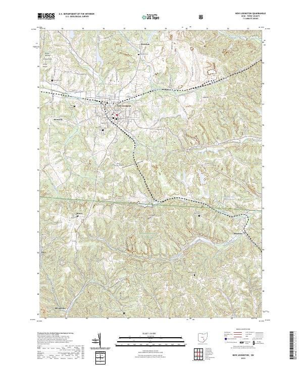 New Lexington 2023 topographic map thumbnail