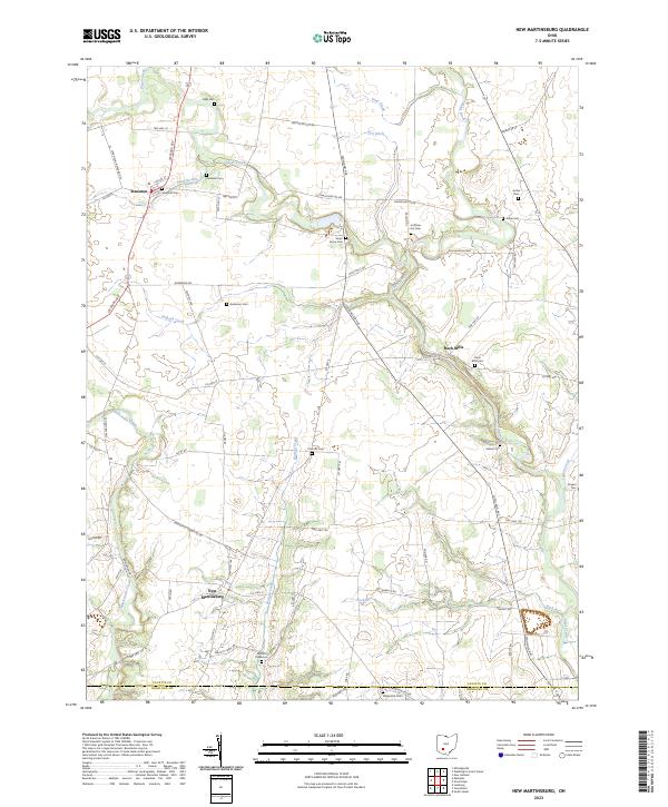 New Martinsburg topographic map thumbnail