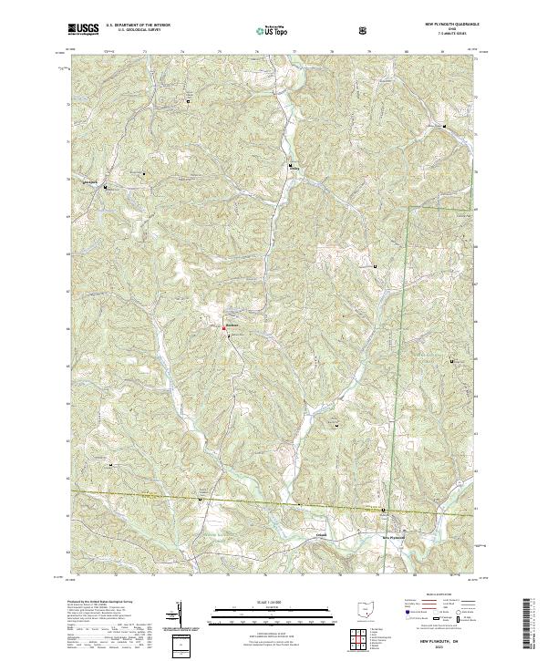 New Plymouth 2023 topographic map thumbnail