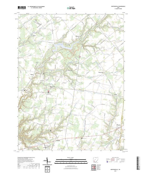 Newtonsville 2023 topographic map thumbnail