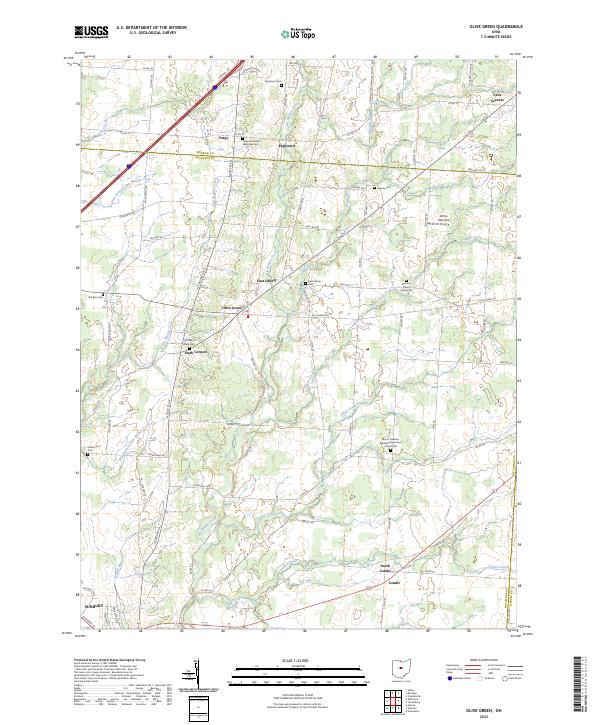 Olive Green 2023 topographic map thumbnail