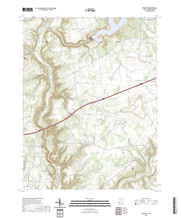 Oregonia 2023 topographic map thumbnail