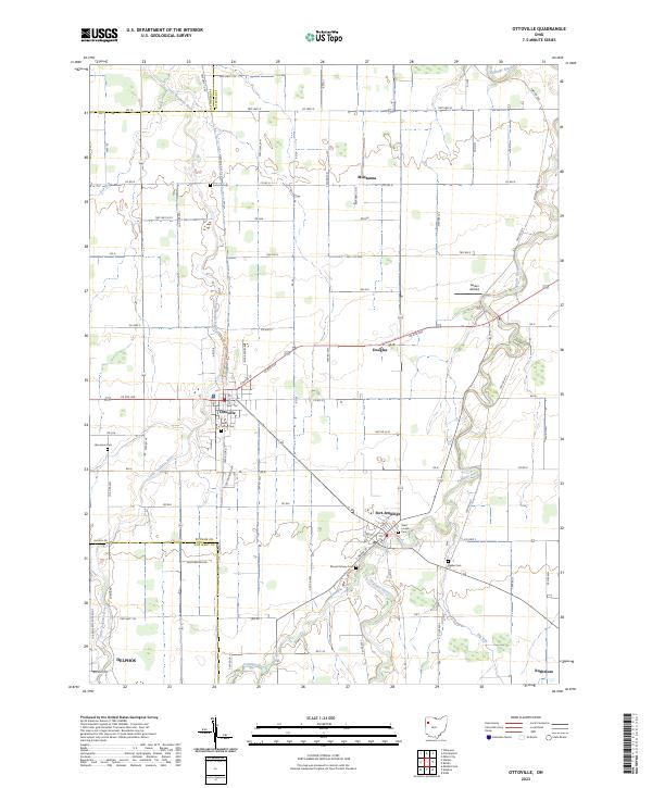 Ottoville 2023 topographic map thumbnail