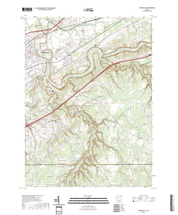 Painesville 2023 topographic map thumbnail